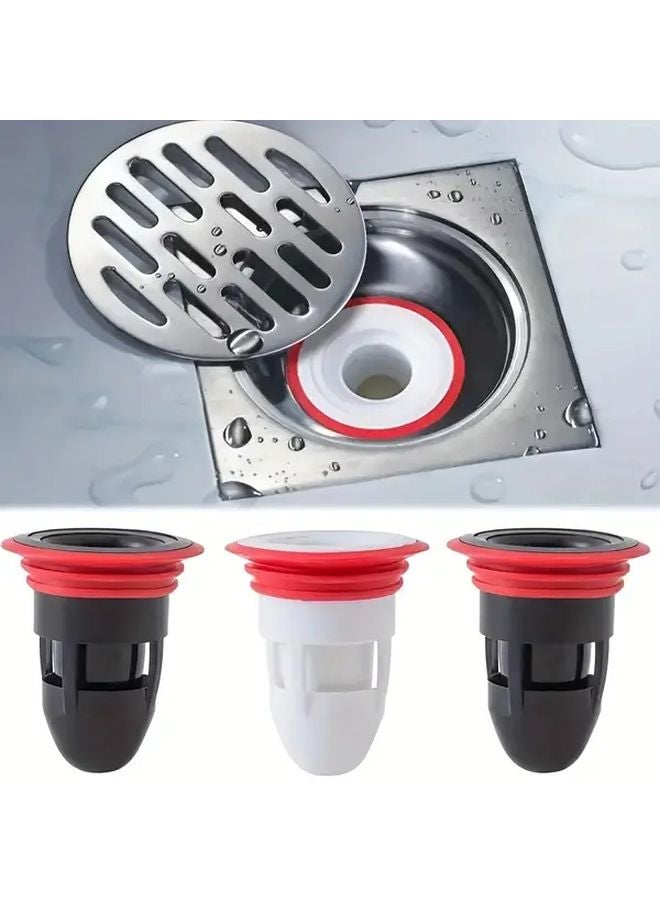 White Plastic Drain Core Silicone Seal For Toilet Bathroom Floor Sewer Pest Water Seal - Image 1